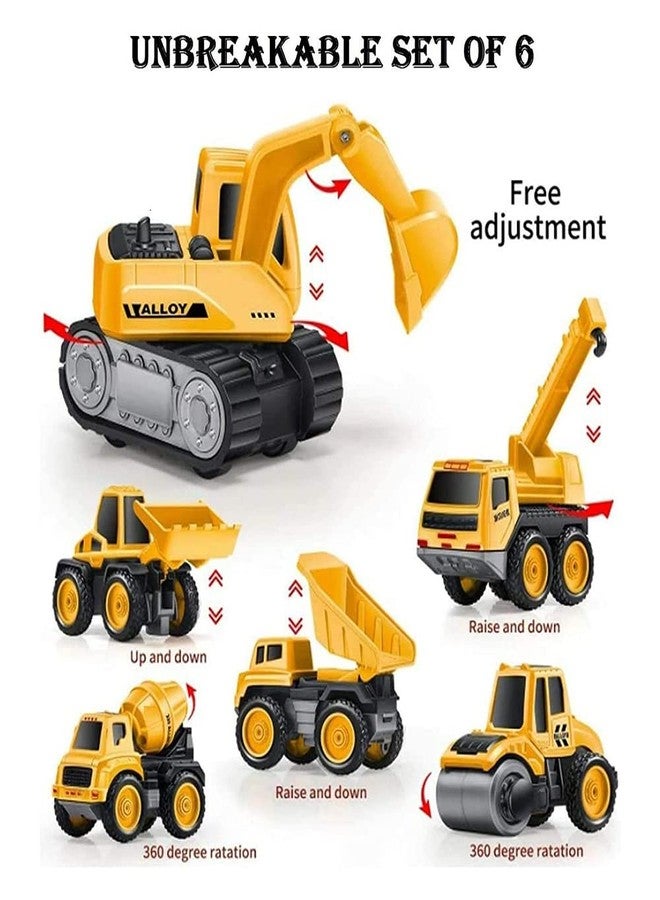 UKAXA Kids New Plastic Unbreakable Construction Bulldozer Excavator Loader Truck Vehicles for Kids Building Vehicle Engineer Toys Unbreakable Toy (Multi) - Image 3
